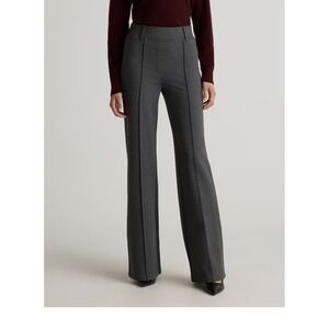 Quince Ultra-Stretch Ponte Flare Leg Pants Gray Pull On Size M